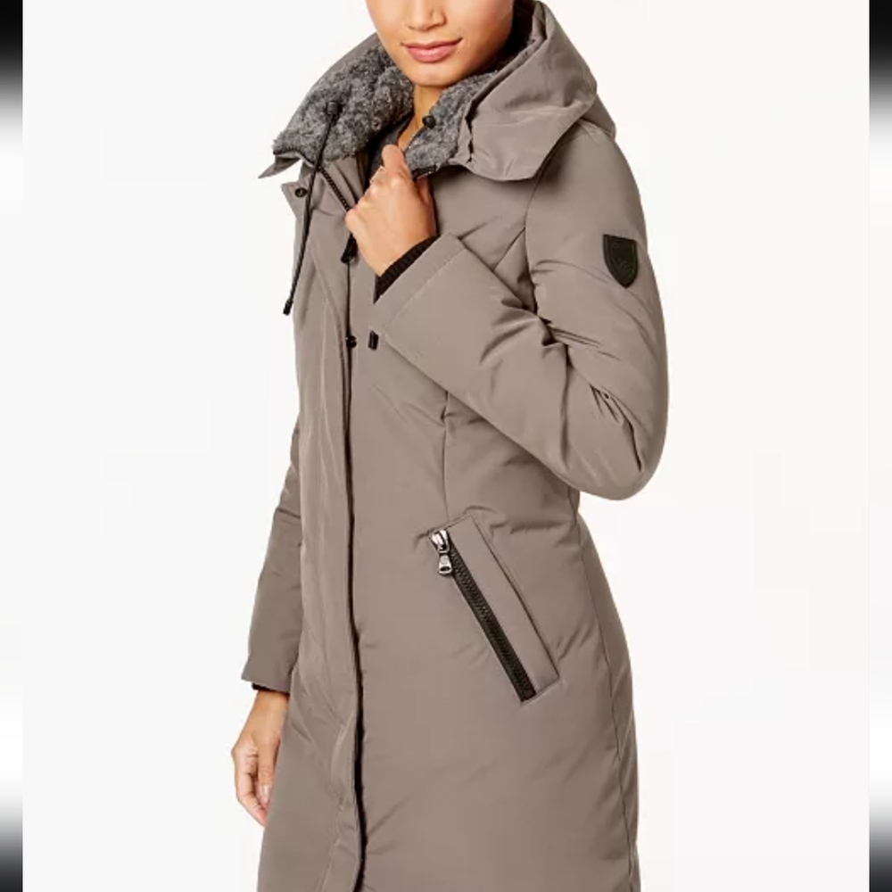 Vince CamutoFaux-Fur-Trim Hooded Down Parka Sz Small - Picture 3 of 7